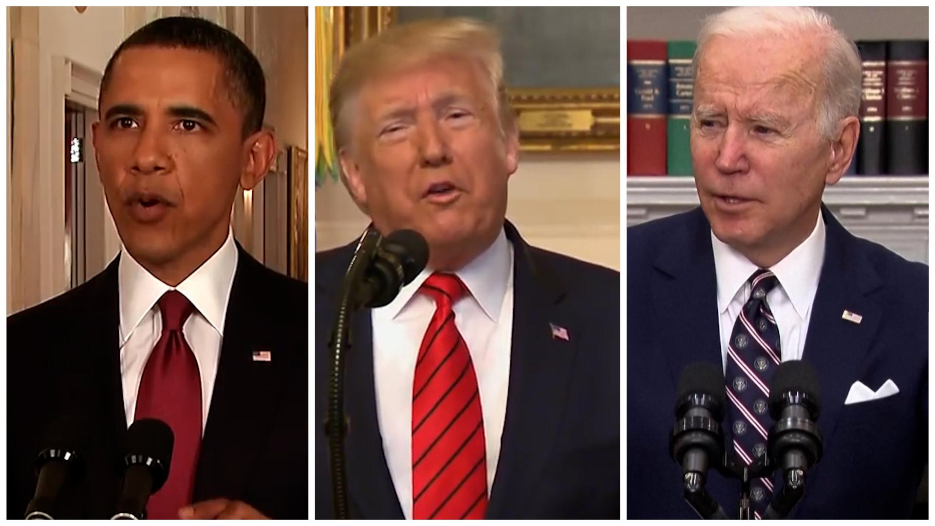 Obama Trump En Biden Elk Op Hun Manier Kondigen Ze Dood Van