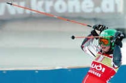 De Finse Tanja Poutiainen was zondag de snelste op de slalom in het Oostenrijkse Altenmarkt.