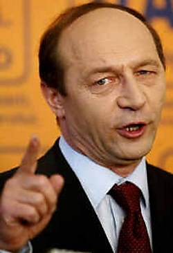 Traian Basescu: man met een in de Roemeense politiek zeldzaam gevoel voor humor.