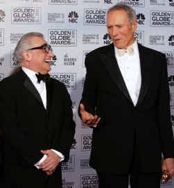 Martin Scorsese (links) en Clint Eastwood kwamen elkaar al tegen bij de Golden Globes, en zijn ook voor de Oscars de twee grote rivalen.