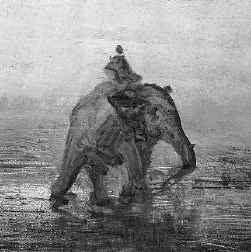 Fragment van 'De olifant' van Félix Philibert Ziem.
