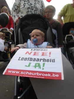 Protest in Oosterzele.