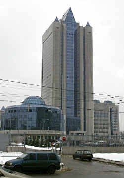 De hoofdzetel van Gazprom in Moskou.