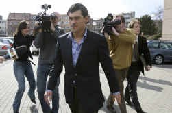 Sérgio Conceição (midden) wilde na de uitspraak geen commentaar kwijt. Zijn seizoen lijkt voorbij.