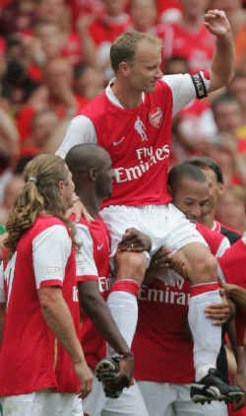 Dennis Bergkamp speelde elf jaar voor Arsenal.