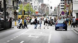 De verkeers-<br>situatie in de Gemeentestraat zal nog eens wijzigen. Dat gebeurt vooral in het belang van de fietsers en voetgangers. Wim Kempenaers <br>