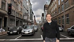Carlos Gershenson deed in Wetstraat onderzoek naar een vlottere verkeersstroom.Herman Ricour