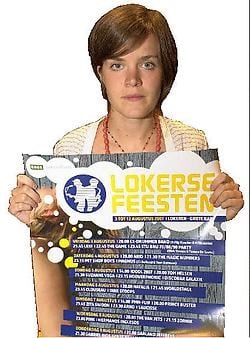 Charlotte Bouckaert. 'Ik vond dat blauw en geel moesten voorkomen in mijn beeld. Een blond model in jeans was een vereiste.' lvs<br>