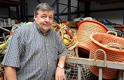 Herman Maeyaert ziet brood in de kweek van vis als alternatief voor het dure vissen op zee. <br> Michel Vanneuville