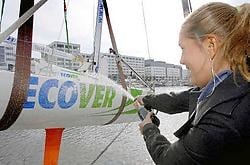 Evi Van Acker (bij de doop van het jacht Ecover in oktober 2006): 'Ik weet dat ik kan winnen in Peking.'belga<br>
