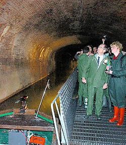 Key Minnebo (rechts) gidste ook al Geert Bourgeois rond onder de grond. Koen Fasseur