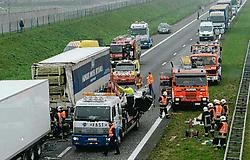Door het ongeval op de E19 in Meer ontstond een file tot voorbij de Nederlandse grens. Lily Leys<br>