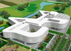 Het project van AAPROG voor het ziekenhuis van Knokke-Heist oogt futuristisch. Norbert Minne<br>