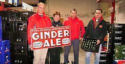 Stefan Hellinckx, Nik Hellinckx, Patricia Spillebeen en Gerry Van Hove van de Bierbron gaan extra bakken Ginder-Ale inslaan.Koen Merens