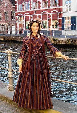 Anne Casteleyn figureerde in originele klederdracht in de Duitse film 'Buddenbrooks', die in Brugge is opgenomen. Peter Maenhoudt