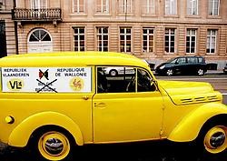 Een Franstalige Vlaming grijpt de gelegenheid aan om te pleiten voor twee republieken.Herman Ricour<br>