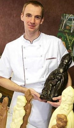 Wim Demeestere, hier met zijn sinterklaasproducten, behaalde een eretitel in Knokke. Johan Van Cutsem<br>