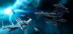Op 'Eve-online' leer je de knepen van het ondernemerschap tijdens een tocht door een gigantisch universum. rr<br>