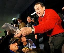 Dominee Mike Huckabees kansen liggen in New Hampshire beduidend lager dan in Iowa.ap<br>