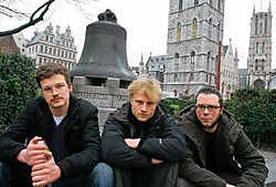 Edmond Cocquyt, Jan Beke en Arne Loccufier (v.l.n.r.) zijn er zeker van: op 30maart komt er een revolutie in Gent. fvv