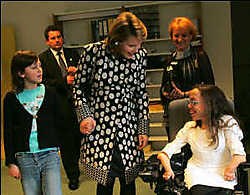 Prinses Mathilde kende veel bijval met haar 'braillejurk'.Philip Reynaers<br>