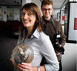 Nele Geladi en Kristof Nachtergaele, fotograaf van de blog.wkd<br>