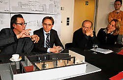 Niek Kortekaas, Gilbert Van Baezlen, Alfredo De Gregorio en Carmen Willems tonen het nieuwe museumconcept. Gert Devocht<br>