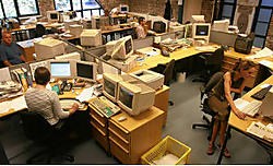 De redactie van Belga. Volgens Concentra zijn de Belga-berichten te duur.pn<br>