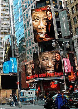 Het portret van Nelson Mandela, geschilderd door Peter Engels, rr<br>