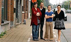 Kris de Hooghe (ATO), Klaas Poppe (Woonwinkel), Christel Van Marcke (Drietakt) en Christel Geerts.Paul De Malsche<br>