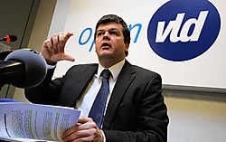 Open VLD-voorzitter Bart Somers doet 'haalbare voorstellen voor een belastingverlaging, met communautair geven en nemen.' photo news<br>