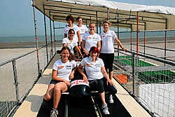 De nieuwe bobslee-pushbaan op het strand van Heist, waar de atletes van het Belgische bobsleeteam zullen komen trainen. Norbert Minne<br>