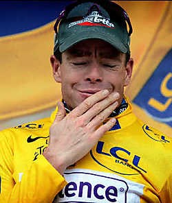 Cadel Evans: 'Vreemd genoeg ondervond ik vooral last van mijn blessures tijdens de afdalingen'.photo news<br>