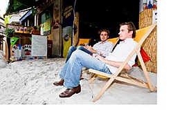 Zand in 't Stad, je vindt het in de Korte Winkelstraat. Walter Saenen