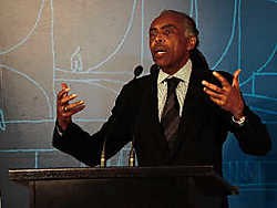 Gilberto Gil, tijdens een toespraak. reuters<br>