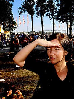 Ulrike Fraussen, steeds op de uitkijk naar mooie mensen.kb<br>