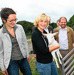Vlaams minister Hilde Crevits laat vier duingeitjes los in de Zwinduinen. Norbert Minne<br>