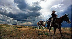 Wyoming is Amerika's dunstbevolkte staat: 1,96 inwoners per vierkante kilometer. Annie Proulx: 'Die leegte trekt me enorm aan.' ap<br>