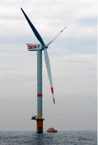 De eerste windmolens staan er al. blg<br>