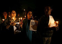 In de Indiase hoofdstad New Delhi vond gisteren een herdenkingsoptocht plaats voor de slachtoffers van de aanslagen in Mumbai. ap<br>