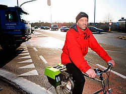 Peter Verstraeten wil veiliger fietsen in Herent. Johan Van Cutsem