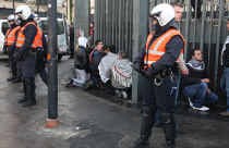Agenten in gevechtsuitrusting moesten voorkomen dat er op de Groenplaats in Antwerpen een betoging plaats zou vinden tegen de Israëlische aanvallen op de Gaza-strook.