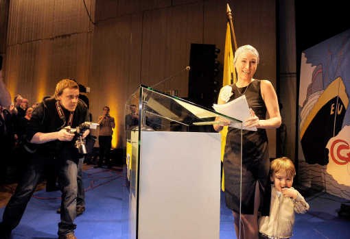 Marie-Rose Morel, die de Europese lijst duwt, was de ster van het congres van Vlaams Belang.Eric de Mildt