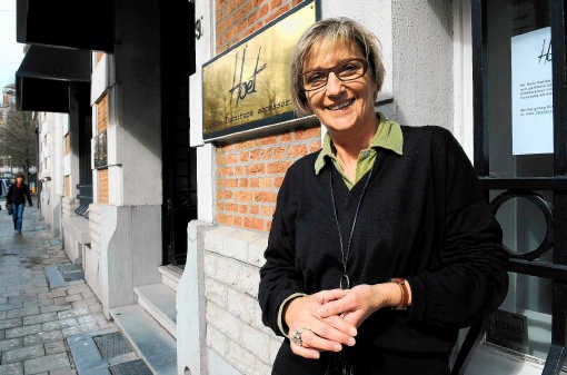 Ria Gykiere, voorzitter van de handelaarsvereniging Dansaert: 'Donderdag is de uitgaansdag in Brussel.'hrb