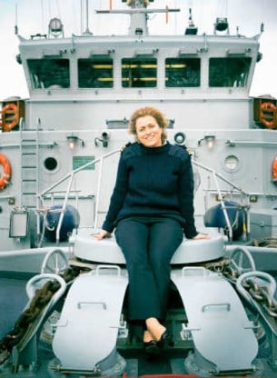 Luitenant ter zee eerste klasse Pascale Van Leeuwen aan boord van 'haar' mijnenjager: 'Zeg geen boot tegen mijn schip!'Sarah Van den Elsken