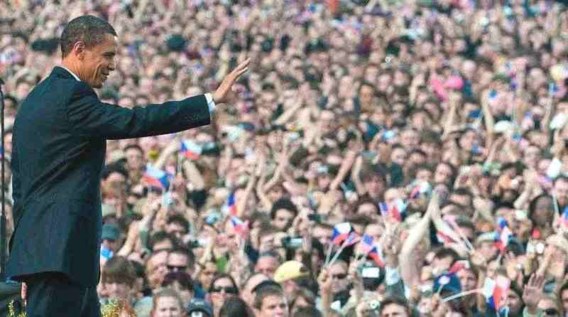 30.000 Tsjechen wachten Obama op