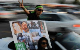 Protest tegen het geweld, in Los Angeles.afp