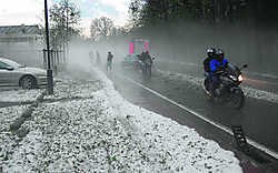 De hagel viel met bakken uit de lucht. De schade is nog niet helemaal hersteld. Ralf Eicker