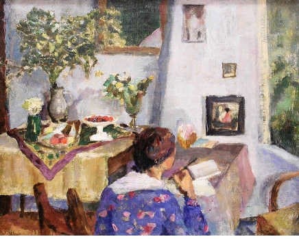 'Vrou bij lessenaar'. Maud Sumner