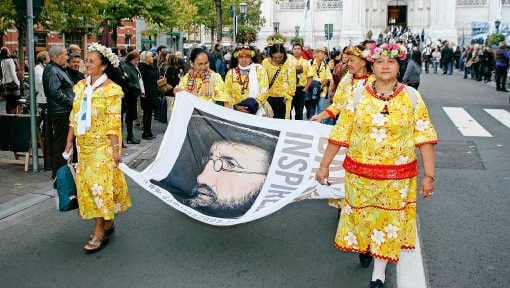 Leuven sloot de Damiaanviering af met een processie. Koen Merens